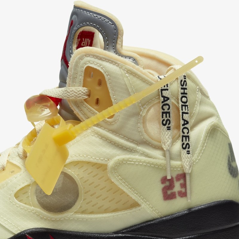 OffWhite x Air Jordan 5 Fire Red DH8565100 Grailify